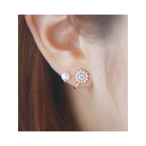 Rhinestone Snowflake zircon Earring Gifts For Girls Small Cute Crystal Statement Earring Silver color Jewelry Earrings ER200093