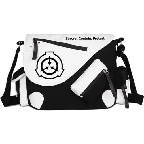 Anime SCP Messenger Bag Special Containment Procedures Foundation Bookbag Travel Bag Crossbody Bag for Girls Boys Teens Students