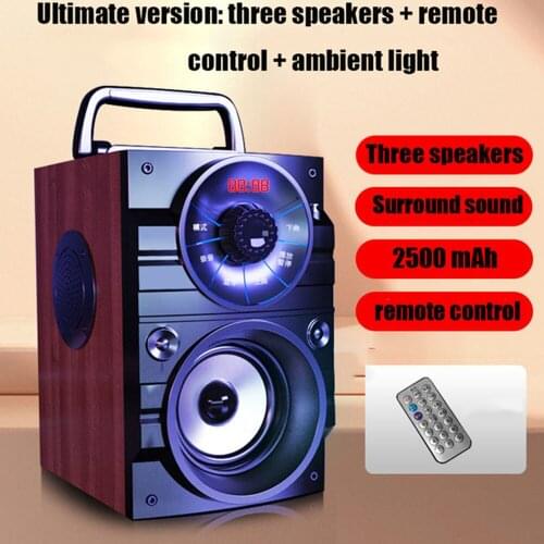 Outdoor Subwoofer Wireless Bluetooth Speaker Home Theater PC TV Soundbar Portable FM Radio Music Center Stereo Surround Boombox