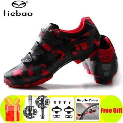 Tiebao cycling shoes men sapatilha ciclismo mtb add SPD pedal set mountain bike bicycle chaussure vtt superstar sneakers