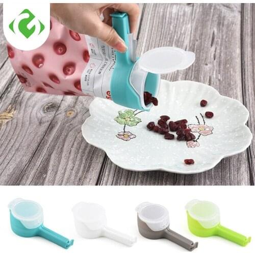 New Seal Pour Food Storage Bag Clip Snack Sealing Clip Keeping Fresh Sealer Clamp Plastic Helper Food Saver Travel Kitchen Tools