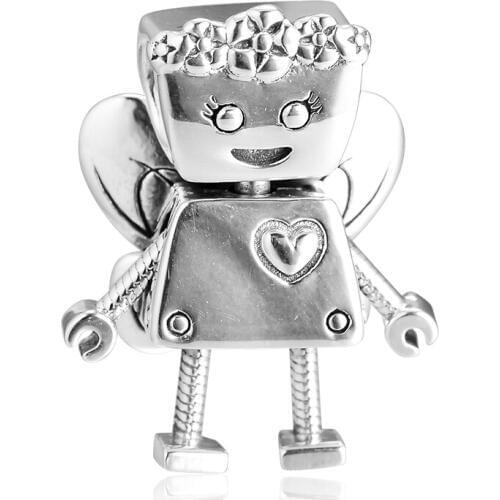 Floral Bella Bot Charm Silver Beads Fits Original Snake Chain Silver Bracelets For Woman DIY Beads For Jewelry Making