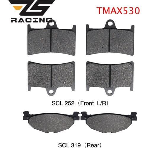 ZS Racing 3 Pairs Semi-Metal Motorcycle Front Brake Pads and Rear Brake Pads Set For Yamaha TMAX530 TMAX 530 2013 Racing
