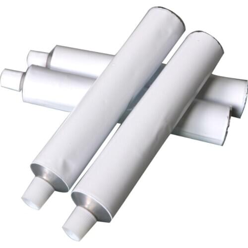 100Pcs/Pack White Empty Aluminum Toothpaste Tubes White Cap With Needle Opening Processing Tubes 50ml