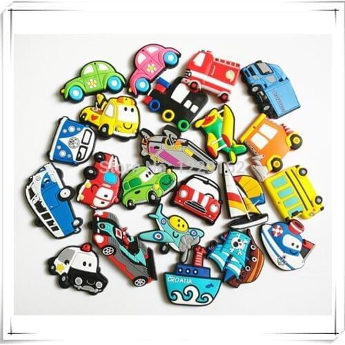 20pcs/lot Silicon Gel Transportation fridge magnets whiteboard Magnets sticker Educational Kids gift home/shop decoration