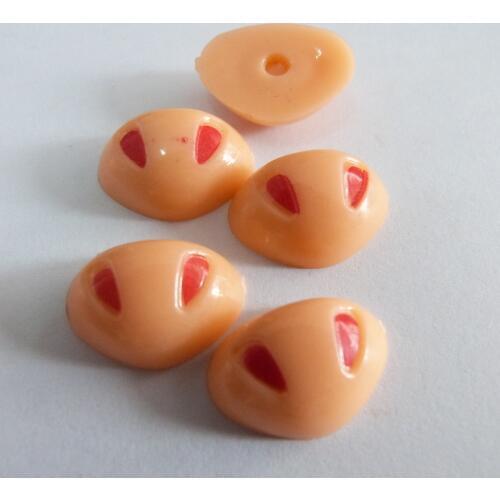 200pcs/lot cute 13x18mm flat back plastic toy pig nose for diy kids handcraft findings
