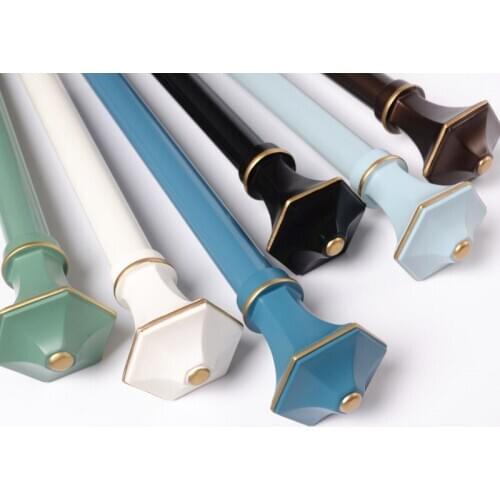 2019 New Design Exrea-Thick Aluminum Alloy Curtain Poles Accessories Fashion Macaron Colors Series Single Double Curtain Rods