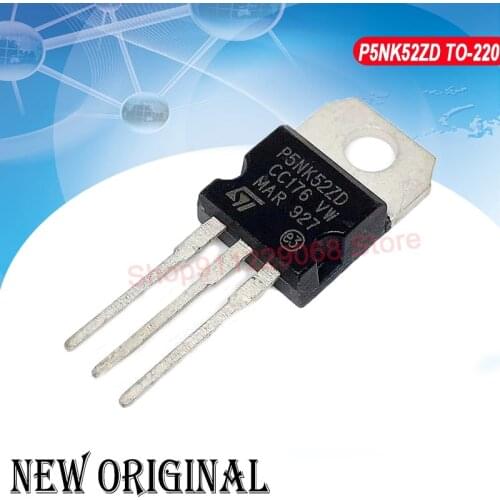 5piece) P5NK52ZD STP5NK52ZD TO-220 520V 4.4A / PTP04N08N 80V 130A / MBR2045CTG 2045CTG 45V 20A / STPS20L60CT 60V 10A TO-220