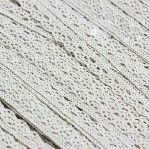 Free shipping 20 Yards/lot DIY ,width 10mm100% Cotton Lace Ribbon Sewing Tape Beige Lace Webbing Trim Garment Accessories