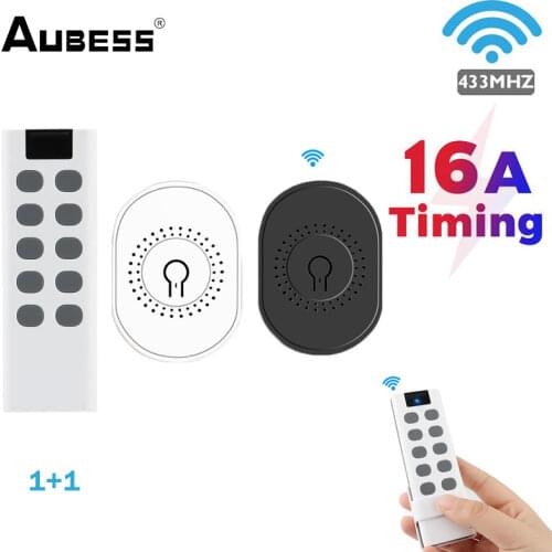 TM4-02 RF 433MHZ Wireless Smart Switch 16A 85-250V Mini 2-Way Control Four-Speed Timing Breaker Smart Home Automation Module