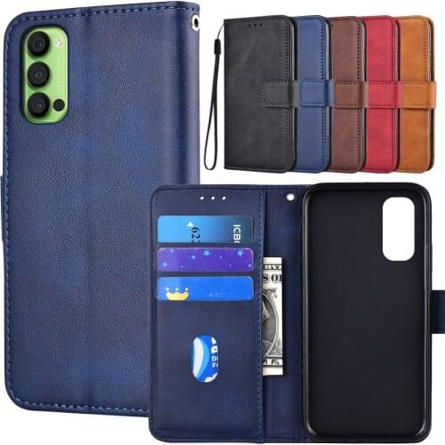 Flip Wallet Case for OPPO Reno4 SE Z Reno5 Pro Plus K F Lite A5 A9 2020 A8 A31 A11 x K A15 S A1K A72 A73 5G A32 A33 Leather Case