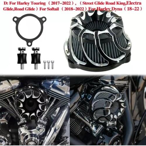 Motorcycle CNC Black Drift Air Filter Cleaner Kit for refit Harley Dyna Fat Bob Sport Glide Street Bob Low rider 18-20