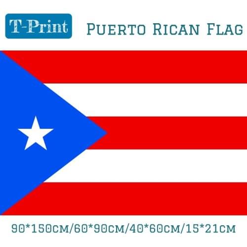 90*150cm 60*90cm 40*60cm 15*21cm Puerto Rican Flag Puerto Rico Polyestee Decorative Flag