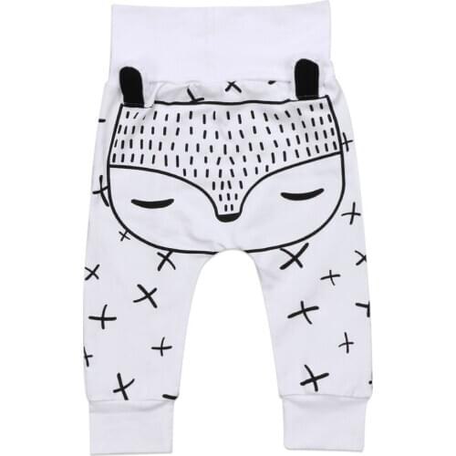 0-24M Newborn Kids Baby Boys Girls Trousers Cartoon Cute lovely Long Harem Pants Cotton Leggings Bottoms