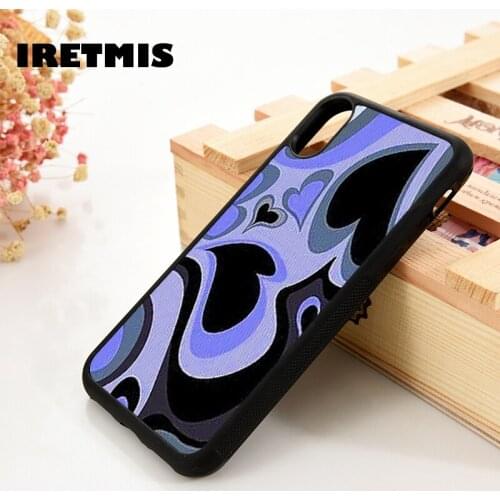 Iretmis 5 5S SE 6 6S TPU Silicone Rubber Phone Case Cover for iPhone 7 8 Plus X Xs 11 12 MINI Pro Max XR aesthetic purple heart