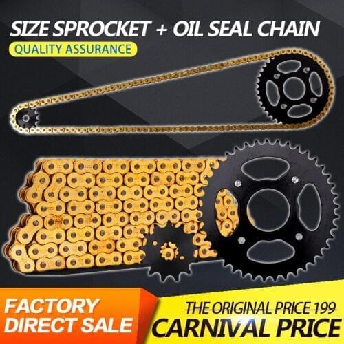 A Set Motorcycle DID O Ring Chain Add Front And Rear Gear Sprocket Chain Disc Wheel Kit For Honda AX-1 250 Accessories sprocket