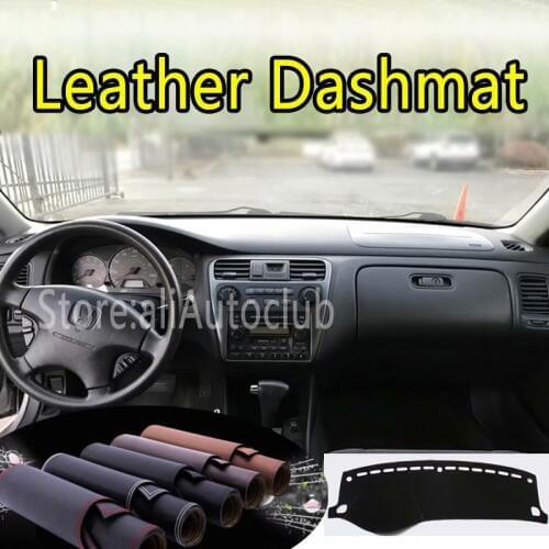 For Honda Accord 6th generation 1998-2002 Leather Dashmat Dashboard Cover Dash Mat SunShade Carpet Custom Car Styling LHD+RHD