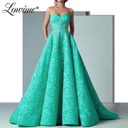 Lace Pageant Prom Dresses Formal Women Long Evening Dress Dubai Arabic 2020 Custom Made African Islamic Party Gowns Vestidos