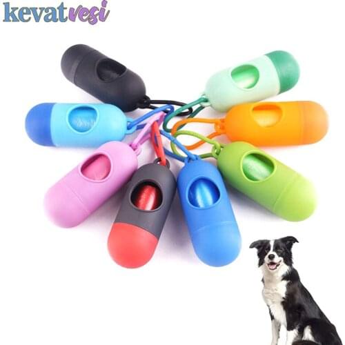 Pet Waste Bag Dog Poop Bag Dispenser Waste Garbage Pill Shape Practical Pets Dogs Trash Cleaning Supplies Dog Accessories