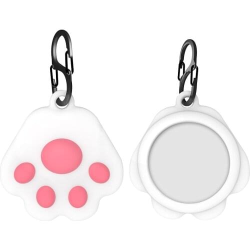 Fashion Cat Footprint Silicone Case For Apple Airtags Protective Cover For Apple Locator Tracker Airtag Anti-lost Protect Sleeve