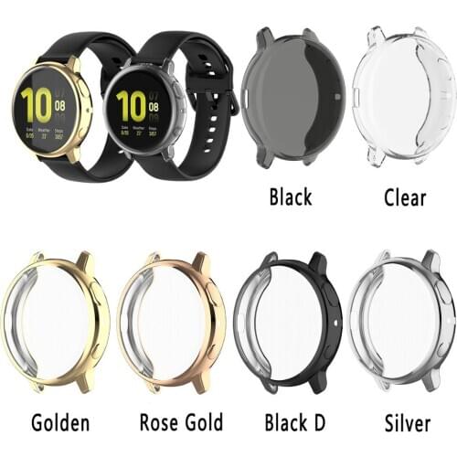 Full Coverage Soft Colorful TPU Case for Samsung Active 2 Smartwatch Clear Ultra-thin Shell Frame Protective Cover Active 2 Case