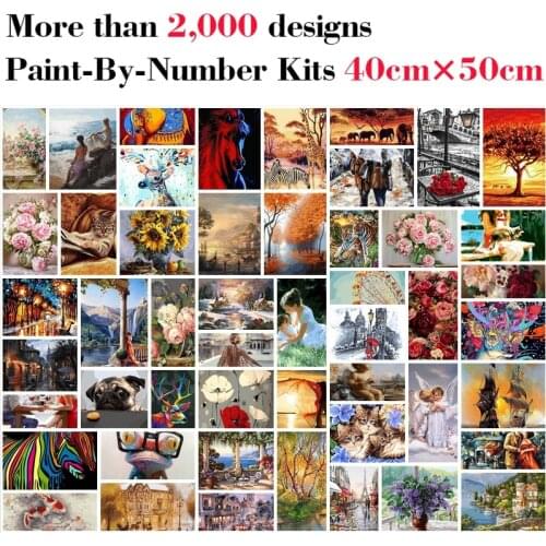 Mileelife Paintting By Numbers for Kids Adults DIY Beginner Oil Painting Kit Home Decoration