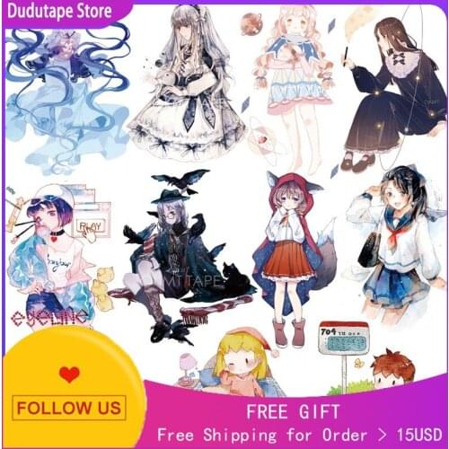 Curtain Washi Tape Set Characters Lovely Curtain Stickers Praise Stars