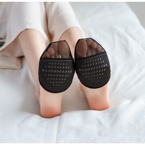 2020 Summer Women Feet Toe Protect High heel half foot socks Lady Non-slip sweat No Show invisible fashion toe socks