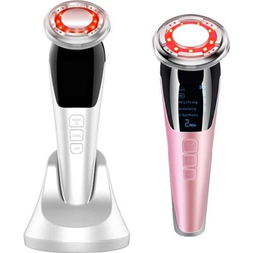 New Mesotherapy Electroporation RF Radio Frequency LED Photon Skin Care Beauty Device Lifting Wrinkles Removal Facial Cleaner