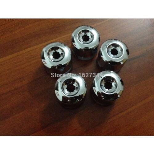 NEW 10 pcs GENUINE VW TOUAREG TRANSPORTER T5 WHEEL NUT BOLT CHROME COVERS 7L6601173A 7L6 601 173 A