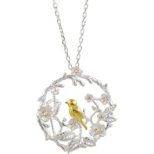 New Arrivals Bird Plum Blossom Branch Branch Necklaces & Pendants For Women Fashion jewelry