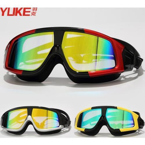Electroplating UV Waterproof Anti fog Swimwear Eyewear Swim Diving Water Glasses Adjustable Swimming Goggle Adult