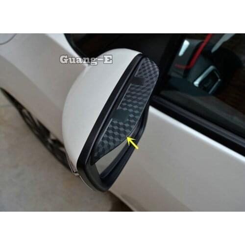 For Hyundai Kona Encino Kauai 2017 2018 2019 2020 Rear Rearview Glass Mirror Trim Frame Rain Shield Sun Visor Shade Eyebrow