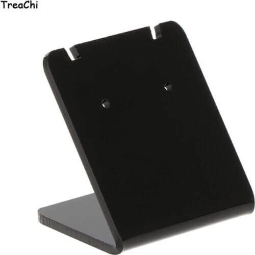 Wholesale Mini Acrylic Earrings Display Stand Holder Black Clear L Shape Stud Pendant Jewelry Organizer Storage Rack 10 Pcs/Lot