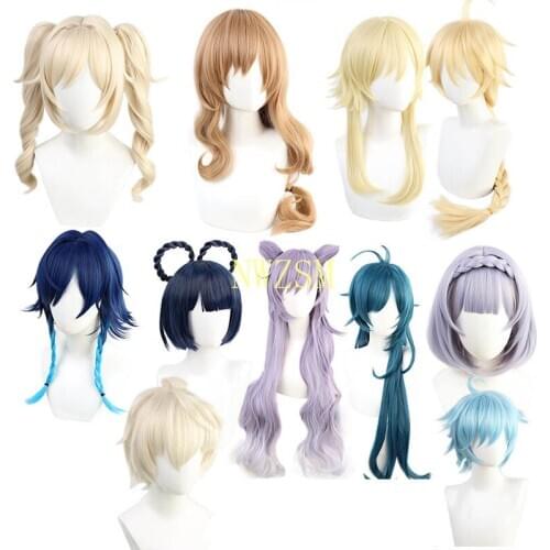 Game Genshin Impact Venti Kaeya Noelle Kong Ying Cosplay Wigs