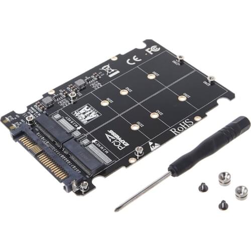 M.2 SSD to U.2 Adapter 2 in 1 M.2 NVMe Key B/M NGFF SSD to PCI-e U.2 SFF-8639 Adapter PCIe M2 Converter Desktop Computer