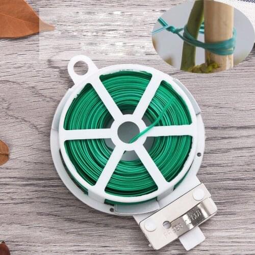 20/30/50m Gardening Strap Plant Stand Twist Tie Wire Cable Reel Garden Greenhouse Support for Plants Plastic Plant Clips