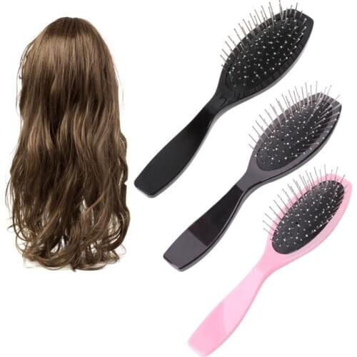 Professional Anti Static Steel Comb Brush For Wig Hair Extensions Training Head