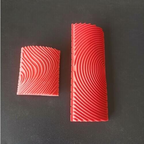 2Pcs/set Rubber Roller Brush Imitation Wood Graining Wall Painting Home Decoration Art Embossing DIY Brushing Painting Tools