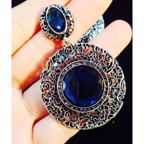 Brand New High Quality Fashion Women Crystal Big Circle Drop Earring Elegant Designer Round Earrings Hot Selling Jewelry