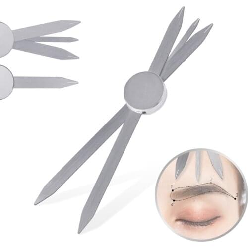 Microblading Accessories Stainless Steel Eyebrow Ruler Compass for Permanent Makeup Eyebrow Measure Stencil Tool Tattoo Supplies