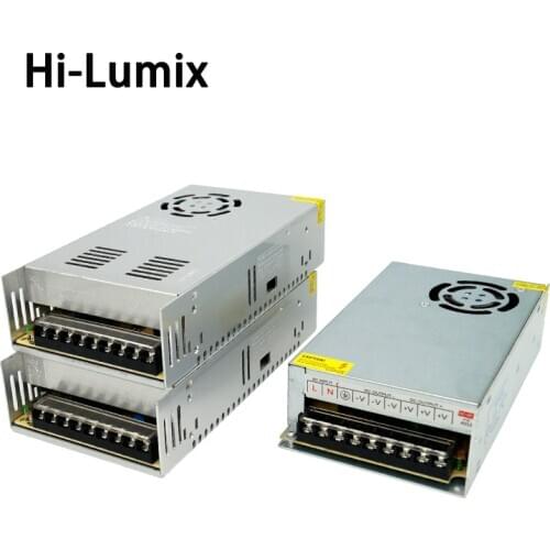 Lighting Transformer AC110V-220V to DC12V Power Supply Adapter 20A 33A 30A LED Strip Switch Driver with Fan