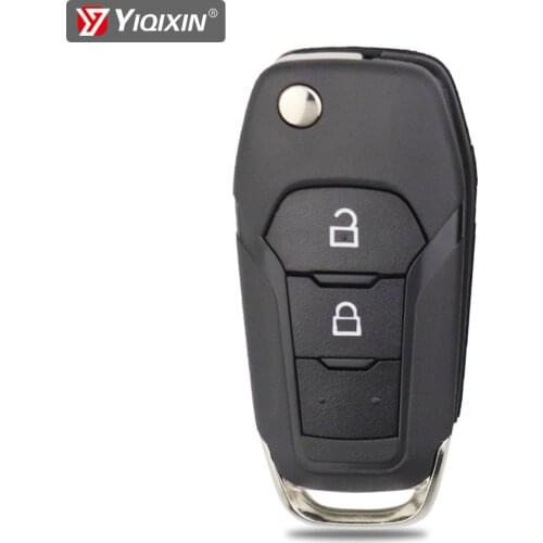 YIQIXIN 2 Buttons Modified Remote Folding Car Key Shell For Ford Ranger F150 2015-2018 Mondeo Focus Fiesta C Max S Max Galaxy