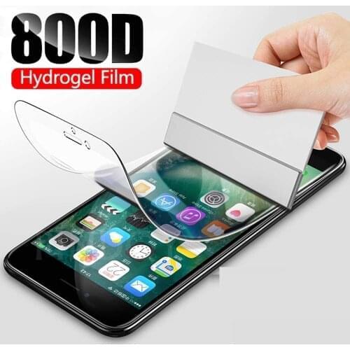 800D Protective Glass on For iPhone 8 7 6 6S Plus XR X XS Glass Full Cover iPhone 11 12 Pro Max Screen Protector Hydrogel Film