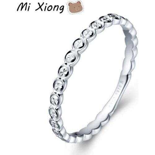 Mi Xiong 925 Sterling Silver Rings for Women Carat Diamonds Inlaid Zircon Luxury Engagement Elegant Wedding Exquisite Party Gift