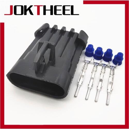 1/5/10/20set black 4 Pin Way male plug 12162102 Oxygen Sensor Plug O2 Automotive Connector Socket for car Toyota BUICK DLX Haima