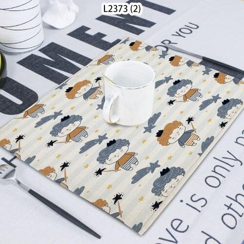 1 Piece Planet Pattern Butterfly Printed Napkin Cloth Home Decoration Table Mat Cloth Tea Towel Coaster 42*32 Servilletas Tela