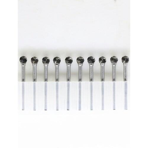 10 / box. Head: 4mm. Shank Diameter: 3mm. Carbide burrs, Carbide, Carbide rotary burrs, deburring tools. D4 * 4 * 41