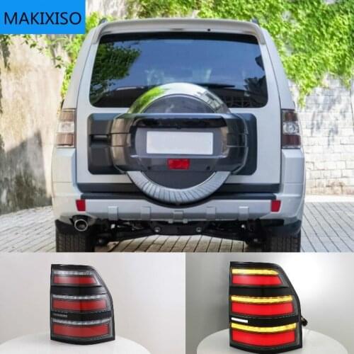 2Pcs Car Taillight Tail Lights For Mitsubishi Pajero Montero V93 V97 2006 - 2020 Rear running + Turn Signal + Reverse + Brake