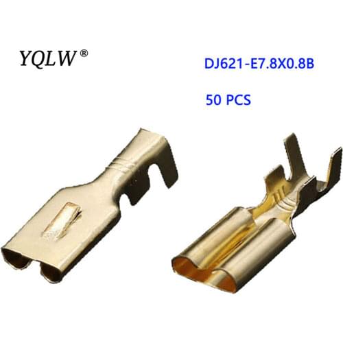 50 PCS 7.8 series plug socket terminal DJ621-E7.8X0.8B car terminal block